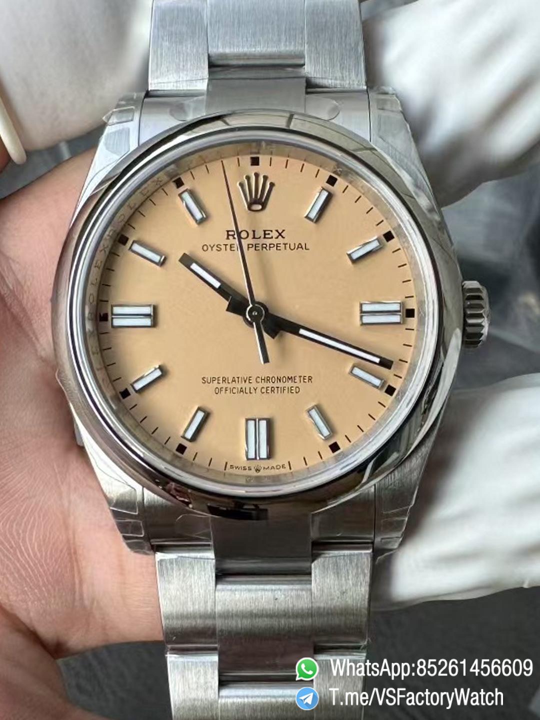 VS Factory Oyster Perpetual 36 Beige Yellow Dial 126000 Oyster Bracelet DanDong 3230 72 Hours Power Reserve 00 VS Factory Oyster Perpetual 36 Beige Yellow Dial 126000 Oyster Bracelet DanDong 3230 72 Hours Power Reserve 00