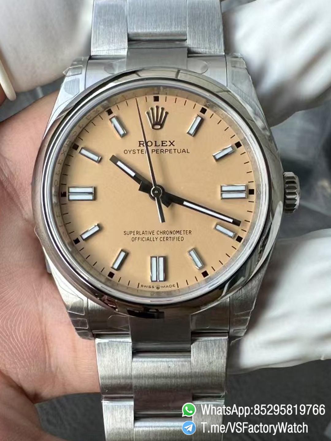 VS Factory Oyster Perpetual 36 Beige Yellow Dial 126000 Oyster Bracelet DanDong 3230 72 Hours Power Reserve 00 VS Factory Oyster Perpetual 36 Beige Yellow Dial 126000 Oyster Bracelet DanDong 3230 72 Hours Power Reserve 00