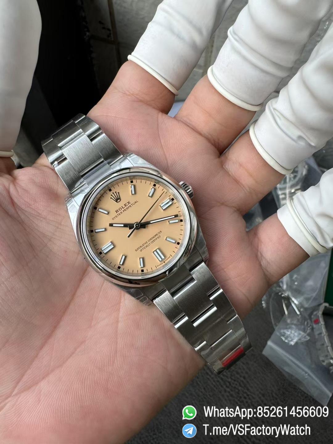 VS Factory Oyster Perpetual 36 Beige Yellow Dial 126000 Oyster Bracelet DanDong 3230 72 Hours Power Reserve 02 VS Factory Oyster Perpetual 36 Beige Yellow Dial 126000 Oyster Bracelet DanDong 3230 72 Hours Power Reserve 02