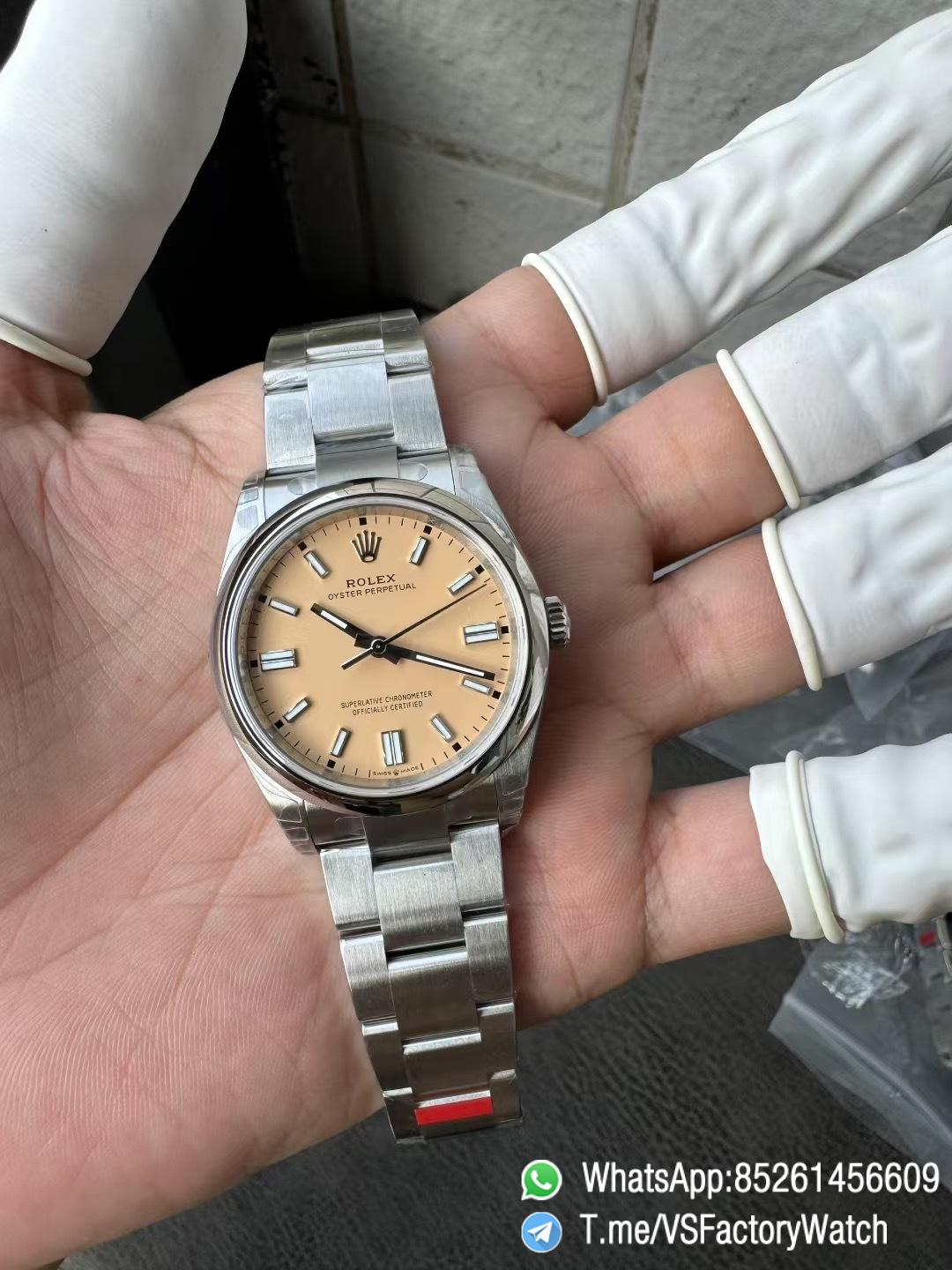 VS Factory Oyster Perpetual 36 Beige Yellow Dial 126000 Oyster Bracelet DanDong 3230 72 Hours Power Reserve 03 VS Factory Oyster Perpetual 36 Beige Yellow Dial 126000 Oyster Bracelet DanDong 3230 72 Hours Power Reserve 03