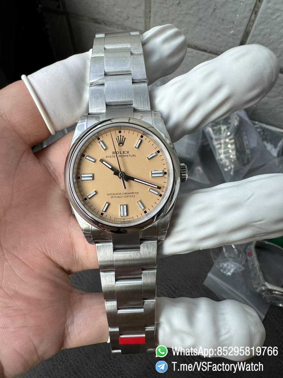 VS Factory Oyster Perpetual 36 Beige Yellow Dial 126000 Oyster Bracelet DanDong 3230 72 Hours Power Reserve 04 VS Factory Oyster Perpetual 36 Beige Yellow Dial 126000 Oyster Bracelet DanDong 3230 72 Hours Power Reserve 04