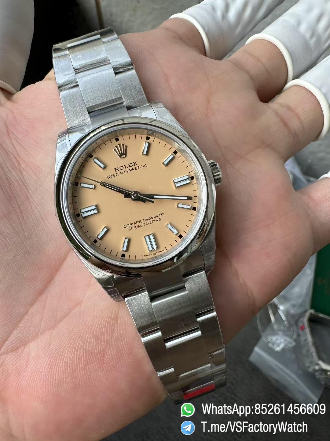 VS Factory Oyster Perpetual 36 Beige Yellow Dial 126000 Oyster Bracelet DanDong 3230 72 Hours Power Reserve 05 VS Factory Oyster Perpetual 36 Beige Yellow Dial 126000 Oyster Bracelet DanDong 3230 72 Hours Power Reserve 05