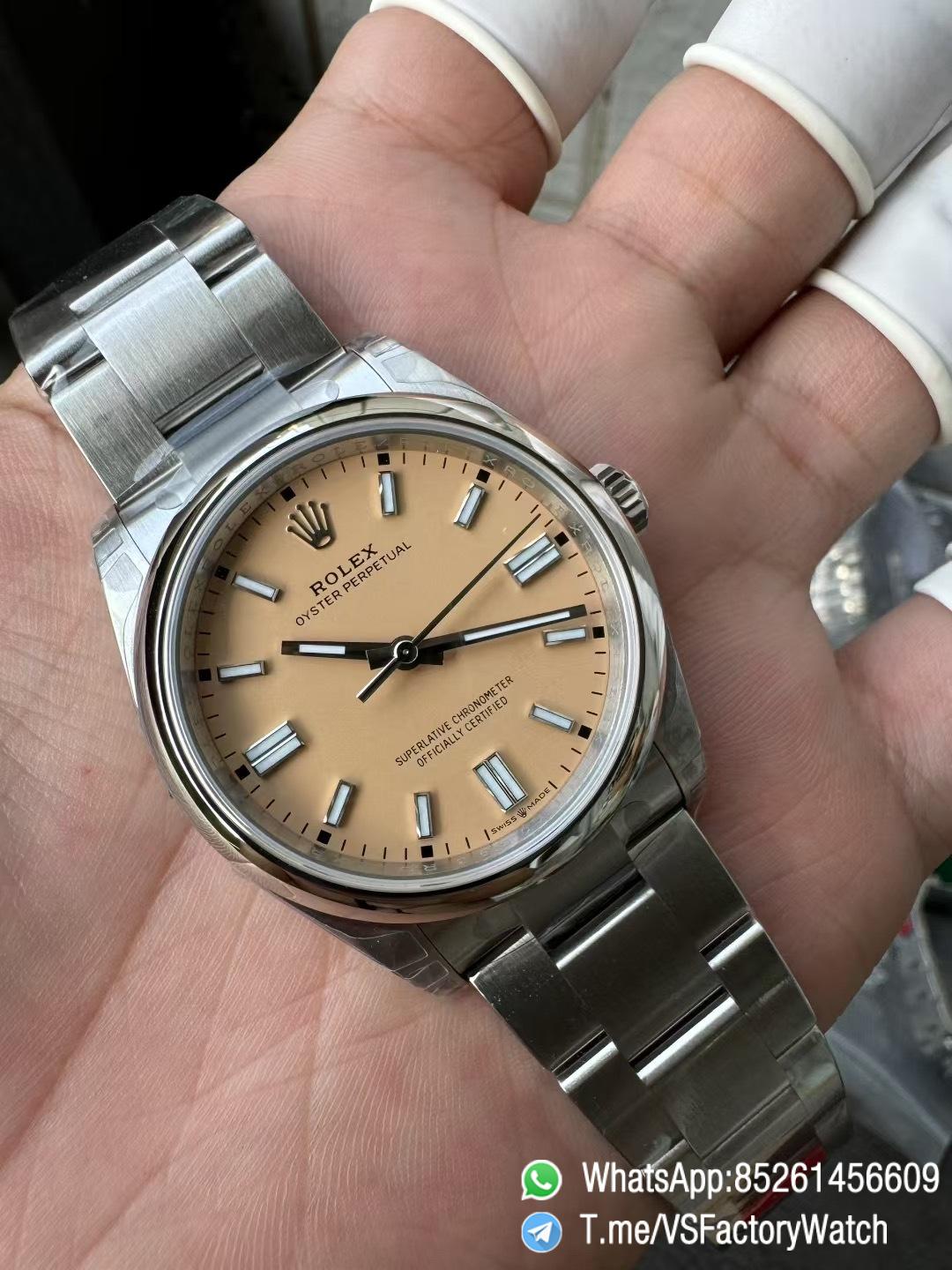 VS Factory Oyster Perpetual 36 Beige Yellow Dial 126000 Oyster Bracelet DanDong 3230 72 Hours Power Reserve 06 VS Factory Oyster Perpetual 36 Beige Yellow Dial 126000 Oyster Bracelet DanDong 3230 72 Hours Power Reserve 06