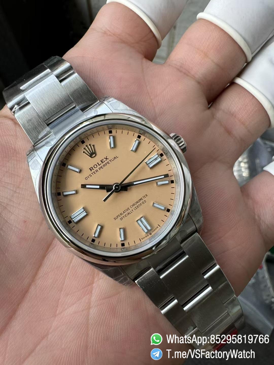 VS Factory Oyster Perpetual 36 Beige Yellow Dial 126000 Oyster Bracelet DanDong 3230 72 Hours Power Reserve 06 VS Factory Oyster Perpetual 36 Beige Yellow Dial 126000 Oyster Bracelet DanDong 3230 72 Hours Power Reserve 06