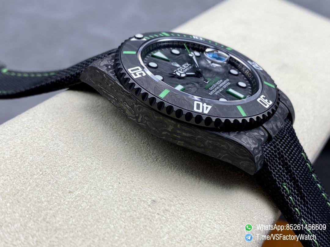 VS Factory Submariner DIW Black Carbon Case Black Carbon Dial Black Carbon Bezel with Green Indexes Black Nylon Strap DD3135 Movement 05 VS Factory Submariner DIW Black Carbon Case Black Carbon Dial Black Carbon Bezel with Green Indexes Black Nylon Strap DD3135 Movement 05