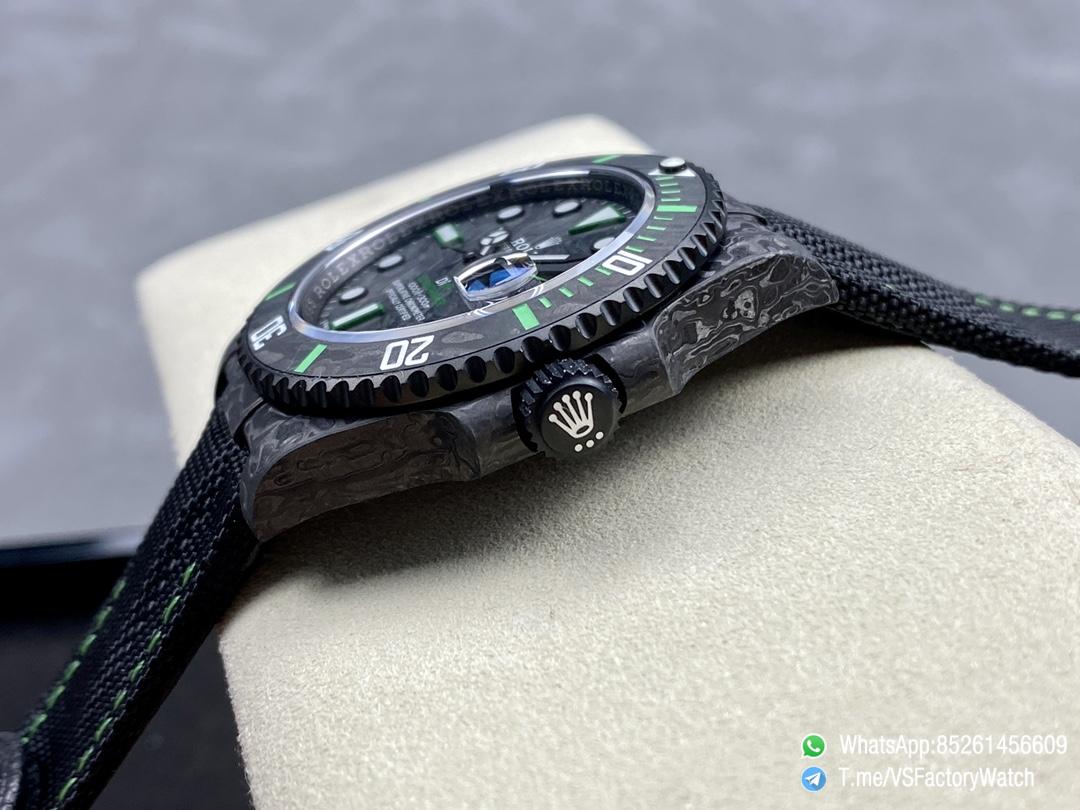 VS Factory Submariner DIW Black Carbon Case Black Carbon Dial Black Carbon Bezel with Green Indexes Black Nylon Strap DD3135 Movement 06 VS Factory Submariner DIW Black Carbon Case Black Carbon Dial Black Carbon Bezel with Green Indexes Black Nylon Strap DD3135 Movement 06