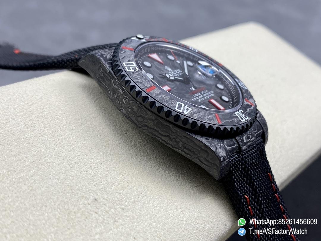 VS Factory Submariner DIW Black Carbon Case Black Carbon Dial Black Carbon Bezel with Red Indexes Black Nylon Strap DD3135 Movement 05 VS Factory Submariner DIW Black Carbon Case Black Carbon Dial Black Carbon Bezel with Red Indexes Black Nylon Strap DD3135 Movement 05