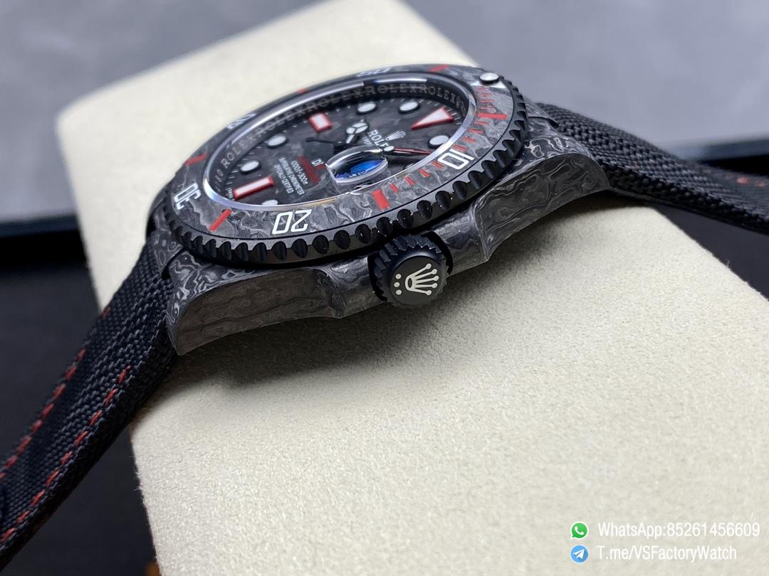 VS Factory Submariner DIW Black Carbon Case Black Carbon Dial Black Carbon Bezel with Red Indexes Black Nylon Strap DD3135 Movement 06 VS Factory Submariner DIW Black Carbon Case Black Carbon Dial Black Carbon Bezel with Red Indexes Black Nylon Strap DD3135 Movement 06