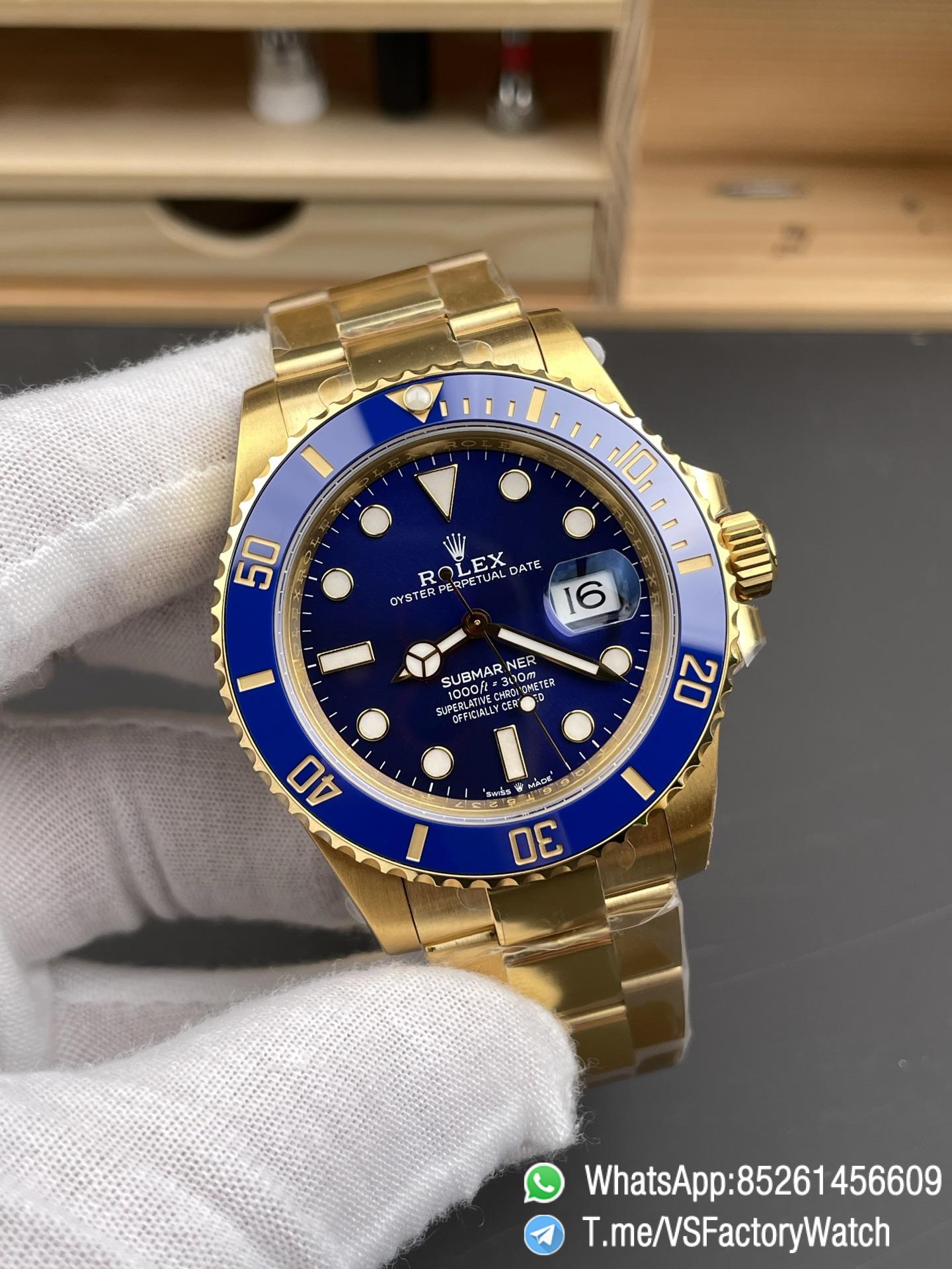 VS Factory Submariner Date 41mm 126618LB Blue Dial Blue Ceramica Bezel Yellow Gold and 904L Steel DanDong 3235 Movement 02 VS Factory Submariner Date 41mm 126618LB Blue Dial Blue Ceramica Bezel Yellow Gold and 904L Steel DanDong 3235 Movement 02