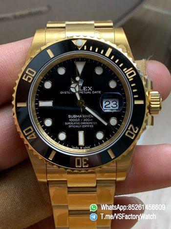 VS Factory Watches Submariner Full Gold Sub 41mm 126618LN Black Dial Black Ceramica Bezel DanDong 3235 Movement 00