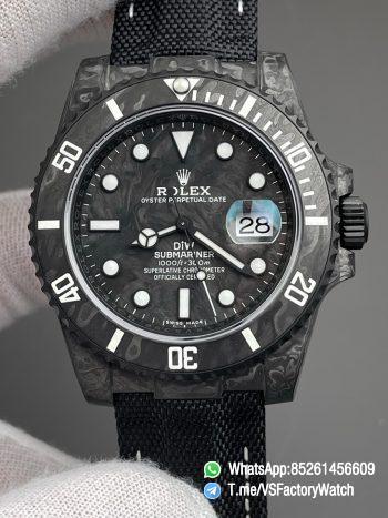 VSF Role Submariner DiW 40mm Black Carbon Case Black Carbon Bezel Black Carbon Dial on Black Nylon Strap DanDong 3135 Movement 00