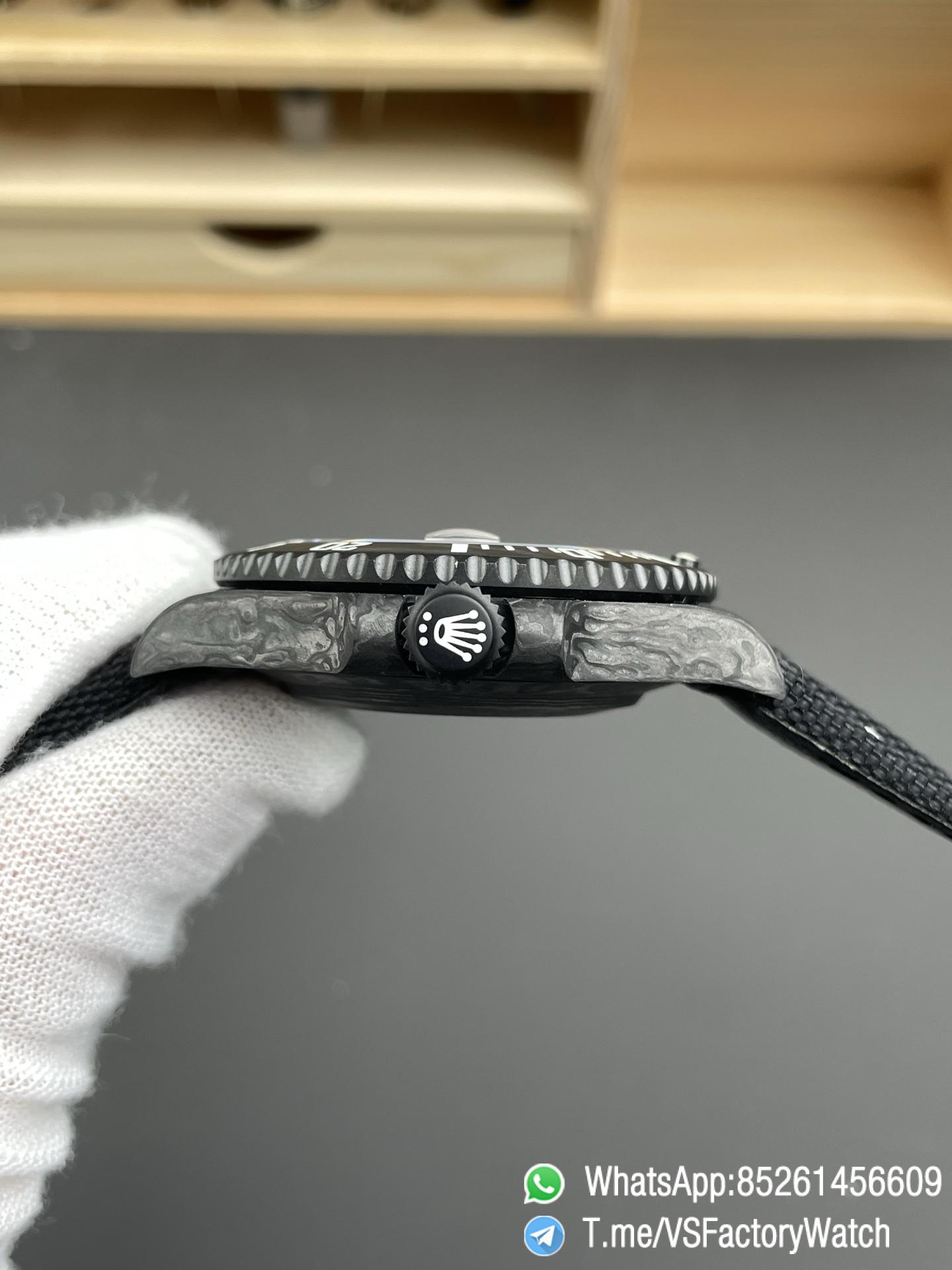 VSF Role Submariner DiW 40mm Black Carbon Case Black Carbon Bezel Black Carbon Dial on Black Nylon Strap DanDong 3135 Movement 04 VSF Role Submariner DiW 40mm Black Carbon Case Black Carbon Bezel Black Carbon Dial on Black Nylon Strap DanDong 3135 Movement 04