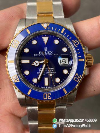 VSF Rolex Submariner 126613LB 41mm Blue Dial Gold and Steel Two Tone Material Blue Ceramic Bezel DanDong 3235 Movement 72 Hours PR 00