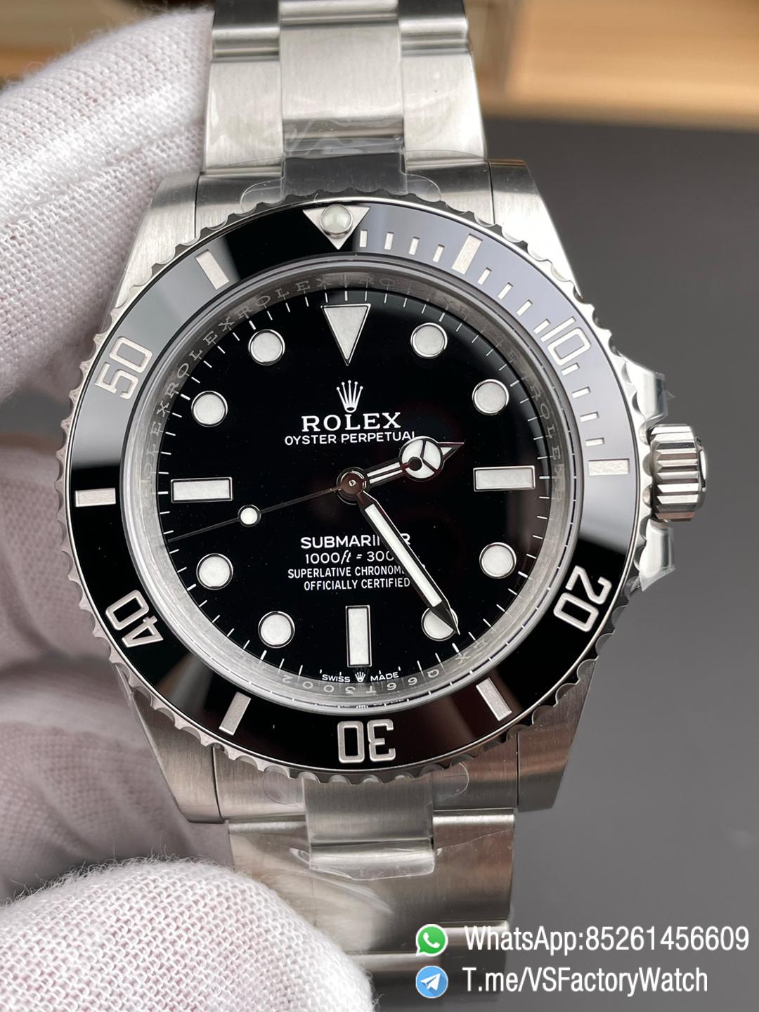 VSF Submariner No Date 41mm 124060 Black Dial Black Ceramic Bezel Oyster Bracelet DanDong 3230 Movement 00 VSF Submariner No Date 41mm 124060 Black Dial Black Ceramic Bezel Oyster Bracelet DanDong 3230 Movement 00