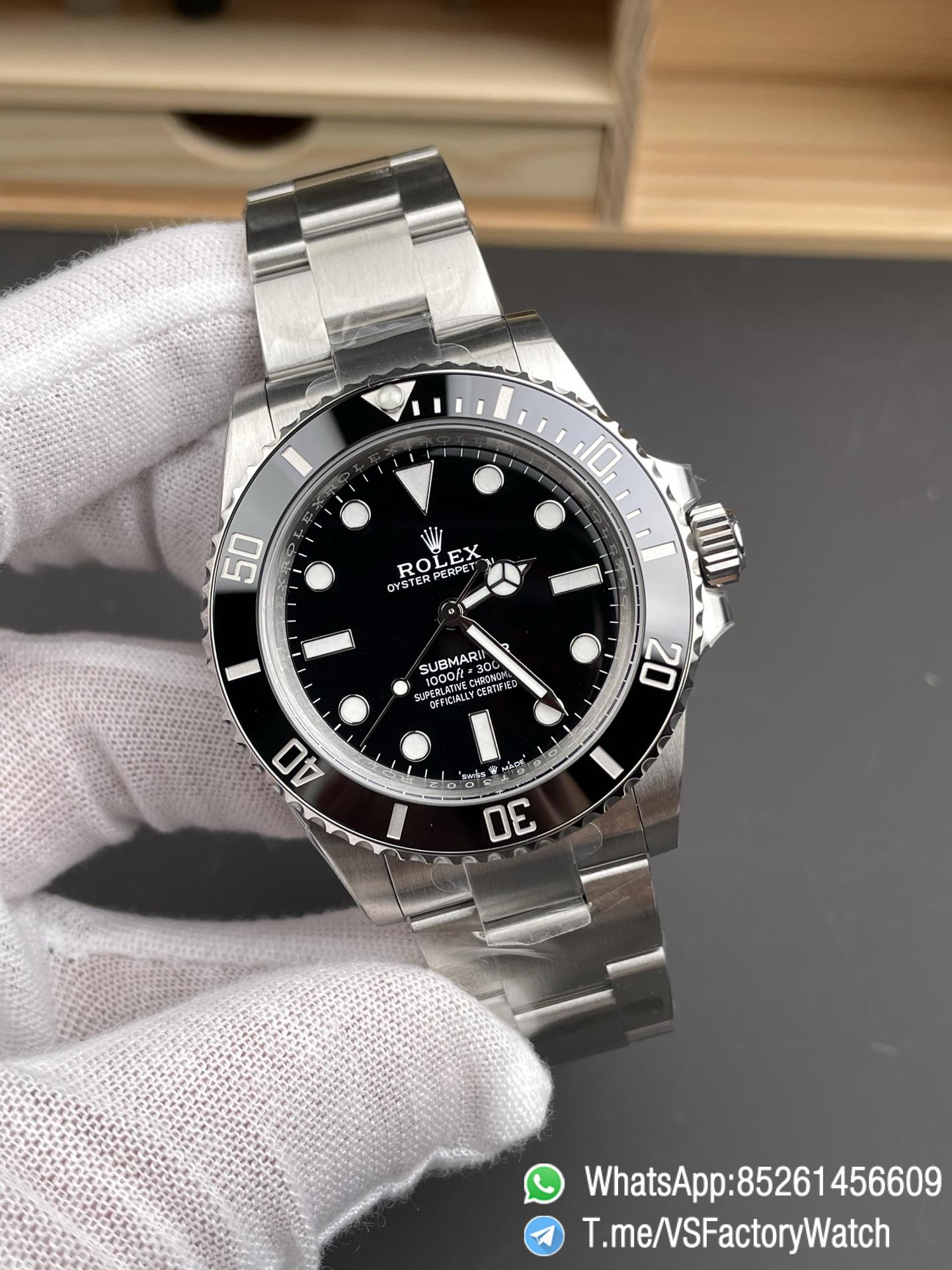 VSF Submariner No Date 41mm 124060 Black Dial Black Ceramic Bezel Oyster Bracelet DanDong 3230 Movement 02 VSF Submariner No Date 41mm 124060 Black Dial Black Ceramic Bezel Oyster Bracelet DanDong 3230 Movement 02