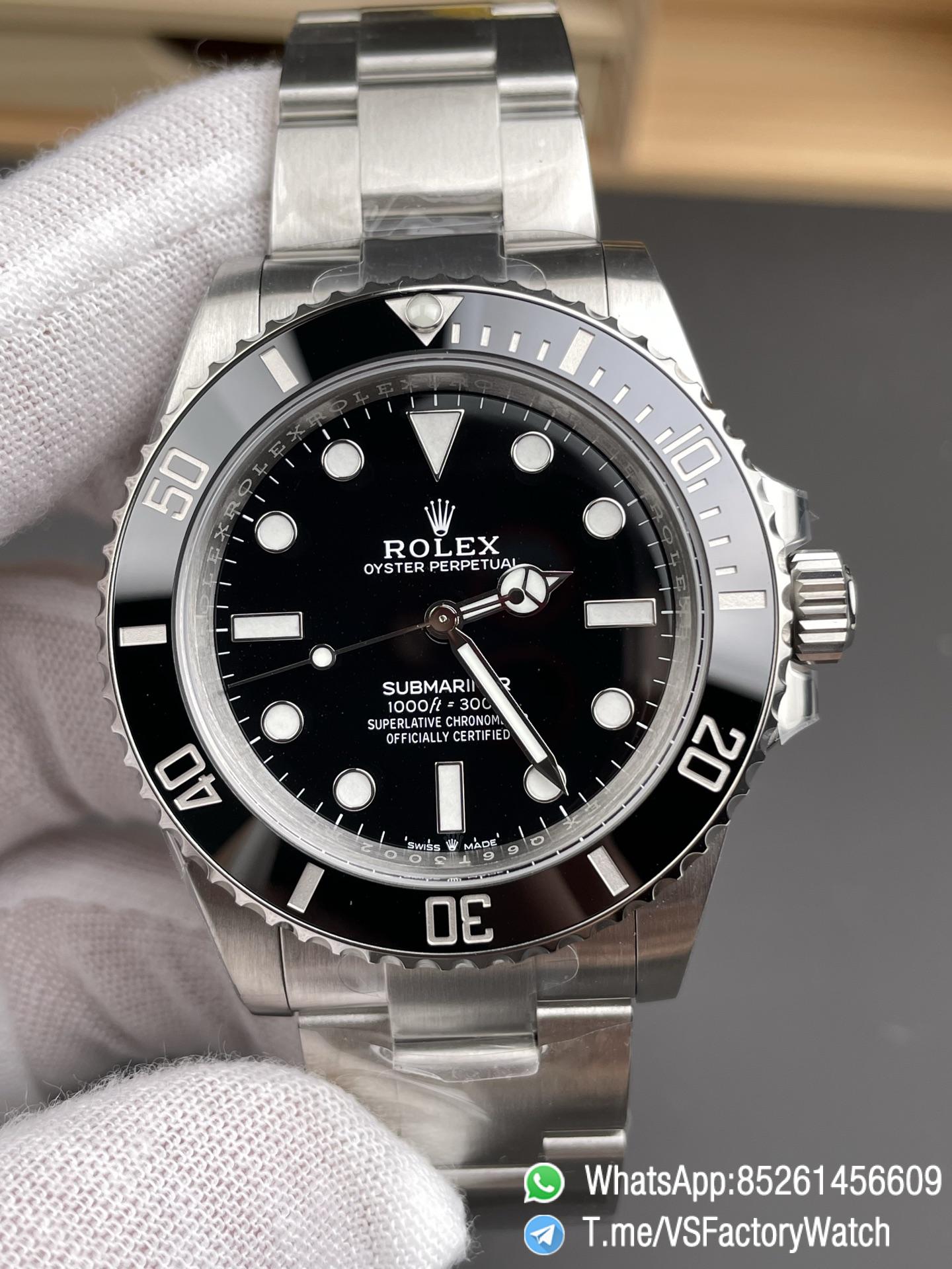VSF Submariner No Date 41mm 124060 Black Dial Black Ceramic Bezel Oyster Bracelet DanDong 3230 Movement 03 VSF Submariner No Date 41mm 124060 Black Dial Black Ceramic Bezel Oyster Bracelet DanDong 3230 Movement 03