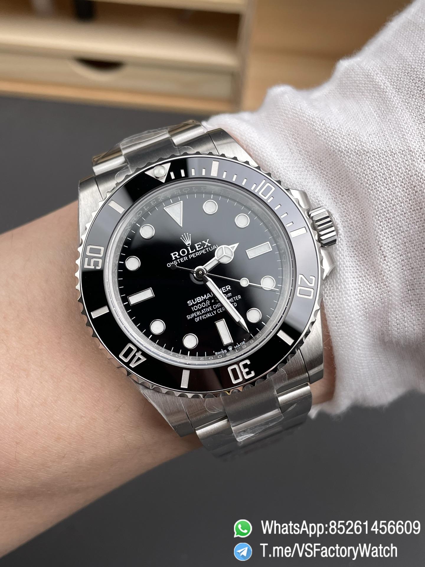 VSF Submariner No Date 41mm 124060 Black Dial Black Ceramic Bezel Oyster Bracelet DanDong 3230 Movement 09 VSF Submariner No Date 41mm 124060 Black Dial Black Ceramic Bezel Oyster Bracelet DanDong 3230 Movement 09