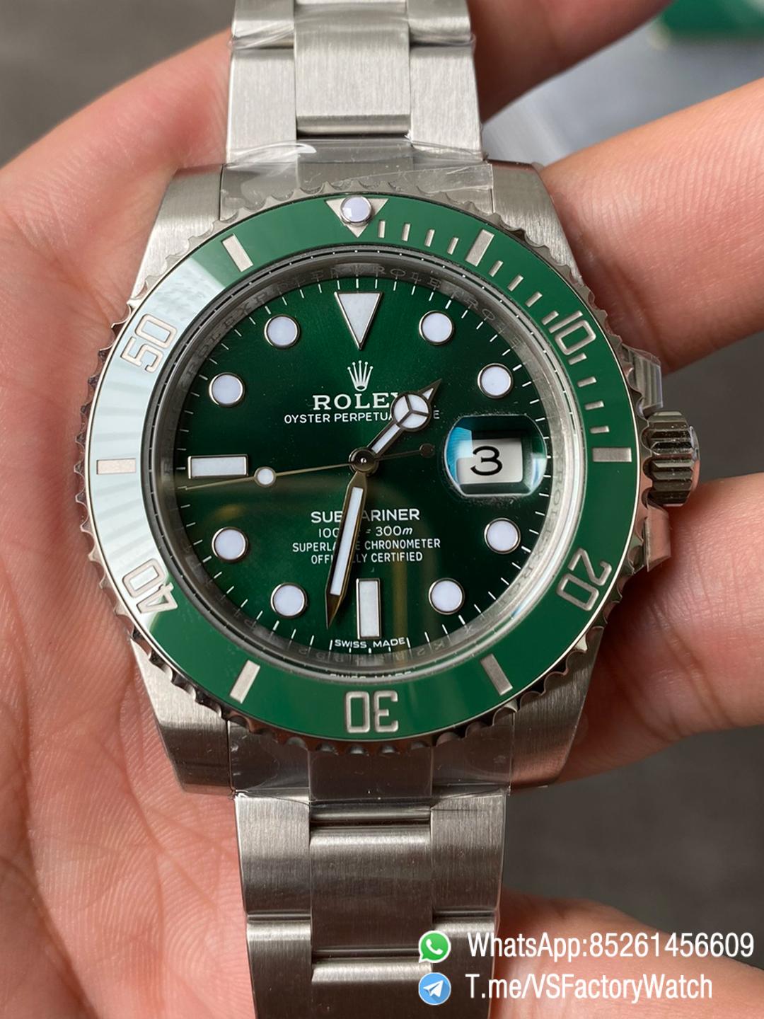 VSF Watch Rolex Submariner Hulk 40mm 116610LV Green Dial Green Ceramic Bezel DanDong 3135 Movement 00 VSF Watch Rolex Submariner Hulk 40mm 116610LV Green Dial Green Ceramic Bezel DanDong 3135 Movement 00