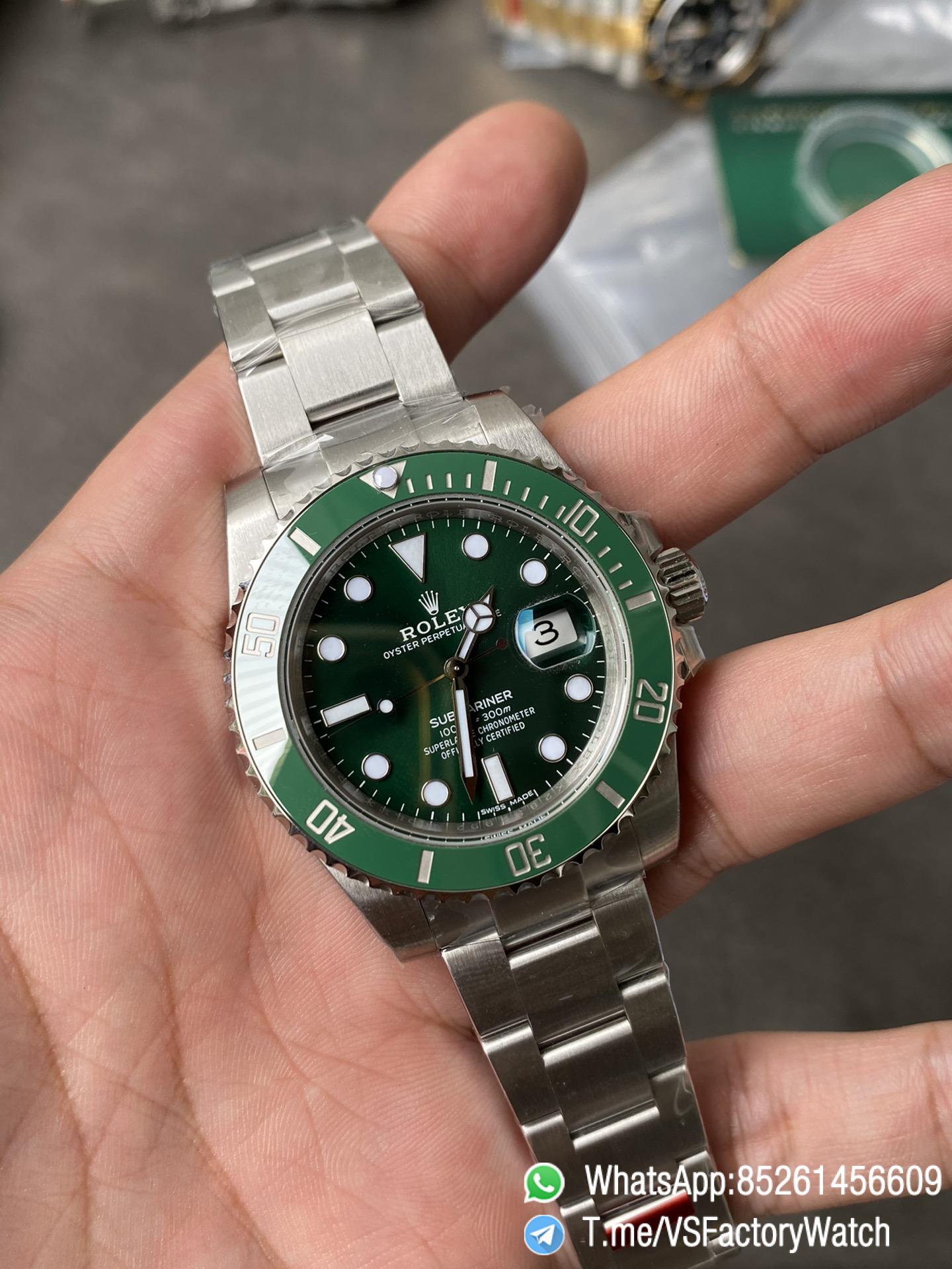 VSF Watch Rolex Submariner Hulk 40mm 116610LV Green Dial Green Ceramic Bezel DanDong 3135 Movement 01 VSF Watch Rolex Submariner Hulk 40mm 116610LV Green Dial Green Ceramic Bezel DanDong 3135 Movement 01
