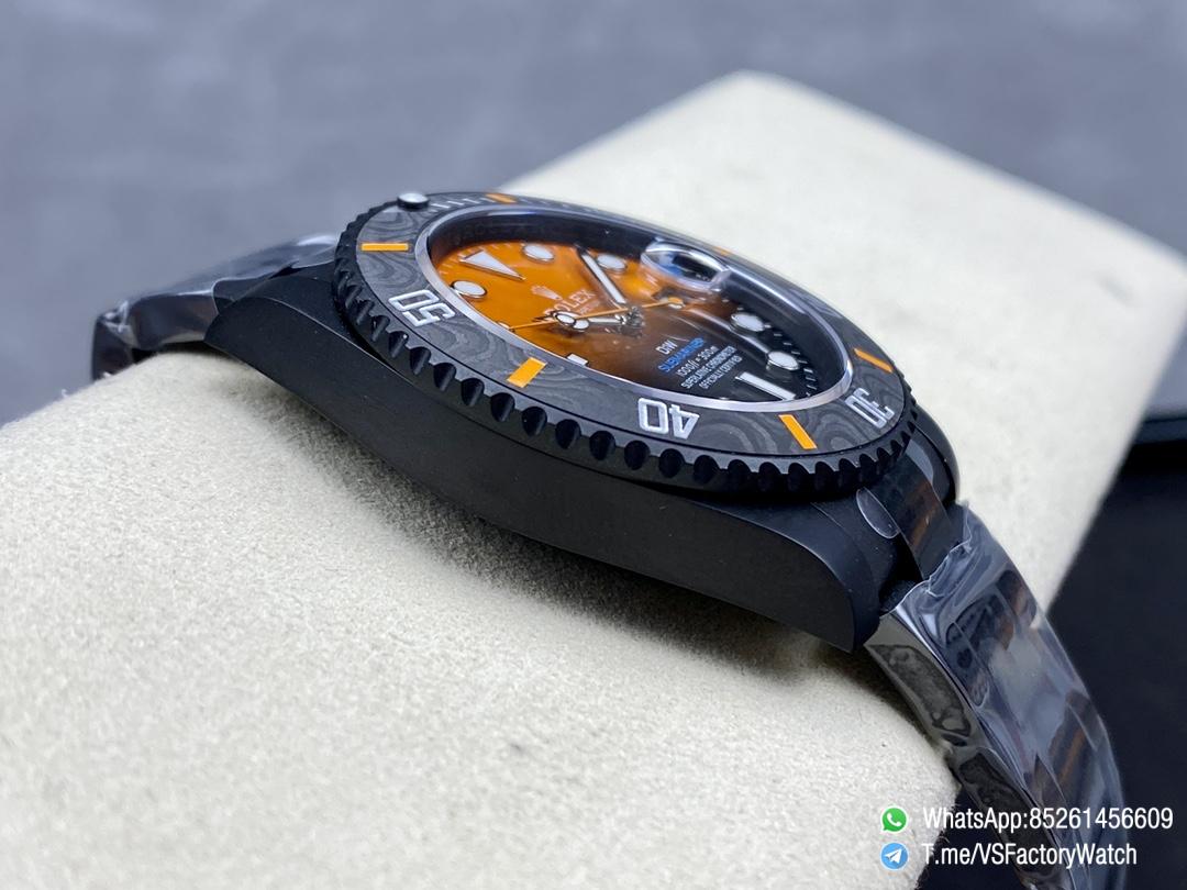 VSF DiW Submariner 40mm DLC Case and Bracelet Black and Orange Dial Black Carbon Fiber Bezel DanDong 3135 Movement 06 VSF DiW Submariner 40mm DLC Case and Bracelet Black and Orange Dial Black Carbon Fiber Bezel DanDong 3135 Movement 06