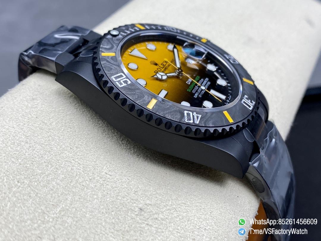 VSF DiW Submariner 40mm DLC Case and Bracelet Black and Yellow Dial Black Carbon Fiber Bezel DanDong 3135 Movement 06 VSF DiW Submariner 40mm DLC Case and Bracelet Black and Yellow Dial Black Carbon Fiber Bezel DanDong 3135 Movement 06