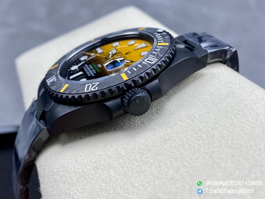 VSF DiW Submariner 40mm DLC Case and Bracelet Black and Yellow Dial Black Carbon Fiber Bezel DanDong 3135 Movement 07 VSF DiW Submariner 40mm DLC Case and Bracelet Black and Yellow Dial Black Carbon Fiber Bezel DanDong 3135 Movement 07