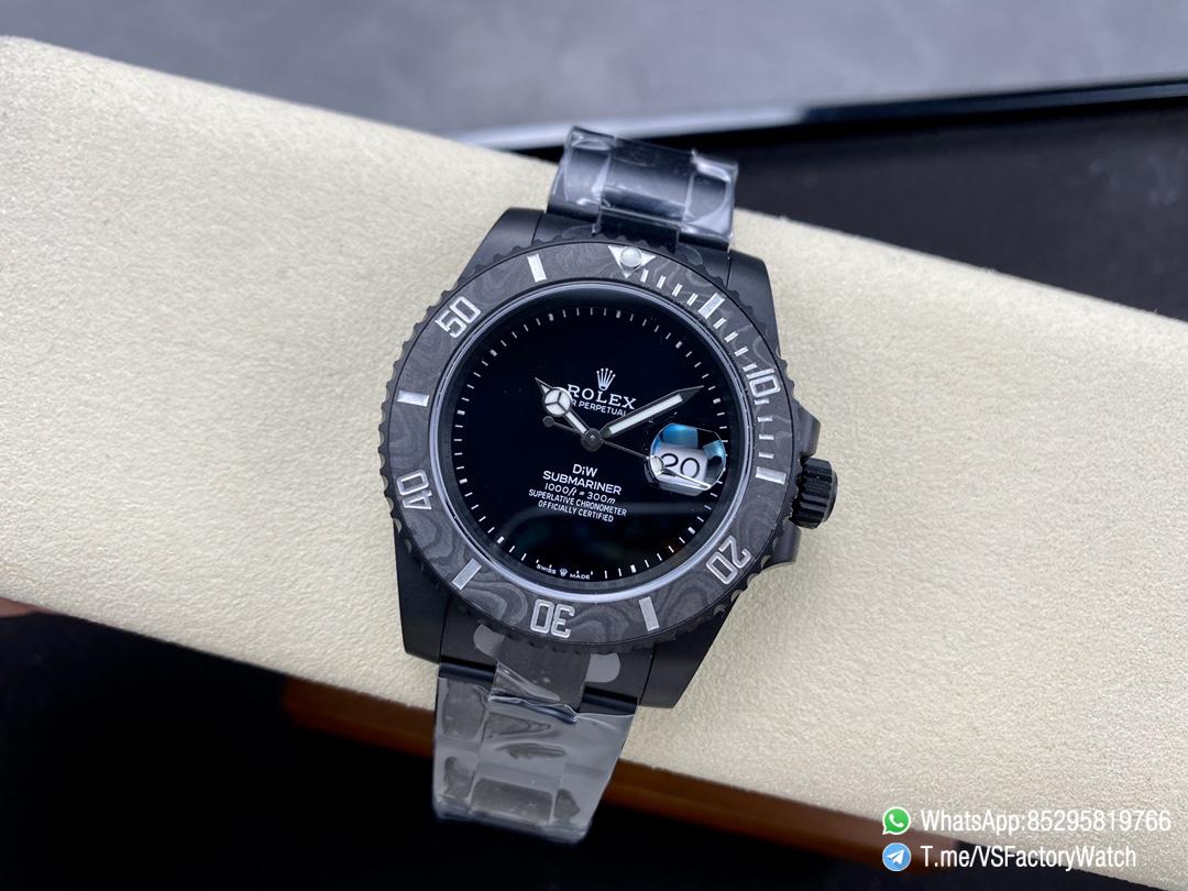 VSF Submariner DIW No Markers DLC Case and Bracelet Black Dial Black Carbon Fiber Bezel DanDong 3135 Movement 04 VSF Submariner DIW No Markers DLC Case and Bracelet Black Dial Black Carbon Fiber Bezel DanDong 3135 Movement 04