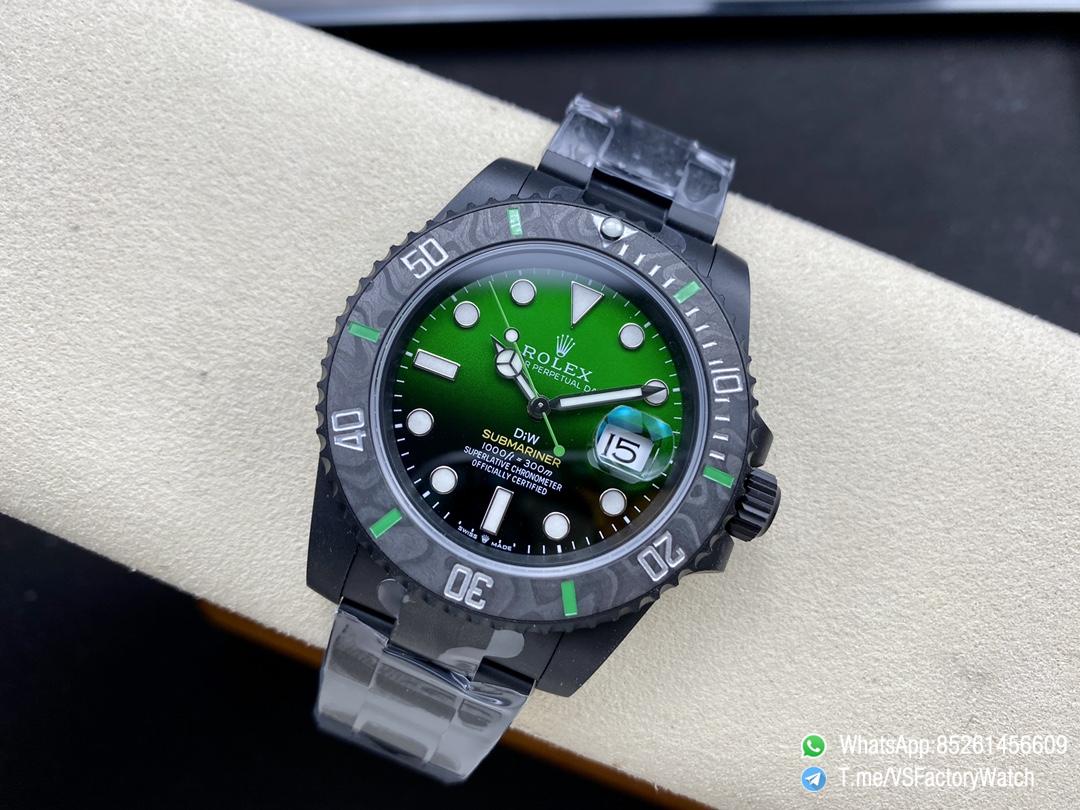VSF Submariner DIW No Markers DLC Case and Bracelet Black and Green Dial Black Carbon Fiber Bezel DanDong 3135 Movement 04 VSF Submariner DIW No Markers DLC Case and Bracelet Black and Green Dial Black Carbon Fiber Bezel DanDong 3135 Movement 04