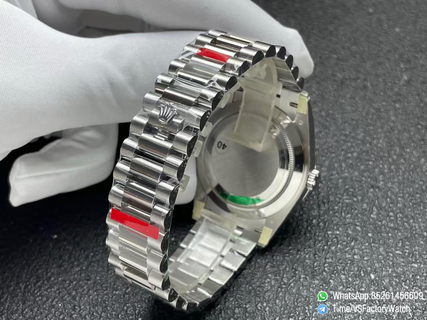 VSF Watches DayDate 40mm 228239 Blue Dial with Roman Indexes 904L Stainless Steel Case and President Bracelet VS3255 V2 Weight 182g 08 VSF Watches DayDate 40mm 228239 Blue Dial with Roman Indexes 904L Stainless Steel Case and President Bracelet VS3255 V2 Weight 182g 08