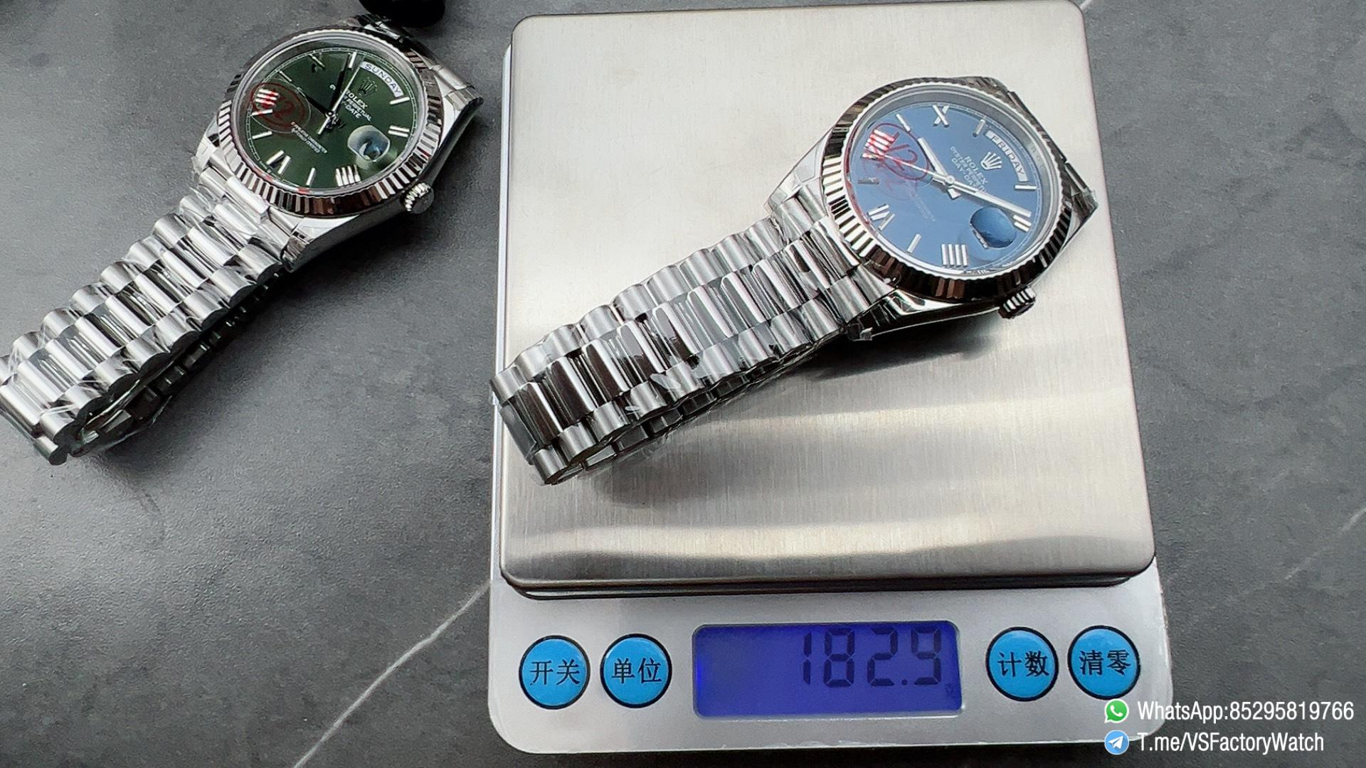 VSF Watches DayDate 40mm 228239 Blue Dial with Roman Indexes 904L Stainless Steel Case and President Bracelet VS3255 V2 Weight 182g 15 VSF Watches DayDate 40mm 228239 Blue Dial with Roman Indexes 904L Stainless Steel Case and President Bracelet VS3255 V2 Weight 182g 15