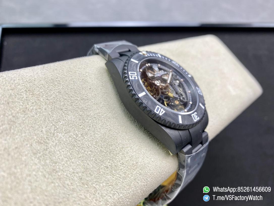 VSF Watches Rolex Submariner Skeleton Dial DLC Plated on Case and Bracelet Black Carbon Fiber Bezel DanDong 3130 Movement 06 VSF Watches Rolex Submariner Skeleton Dial DLC Plated on Case and Bracelet Black Carbon Fiber Bezel DanDong 3130 Movement 06