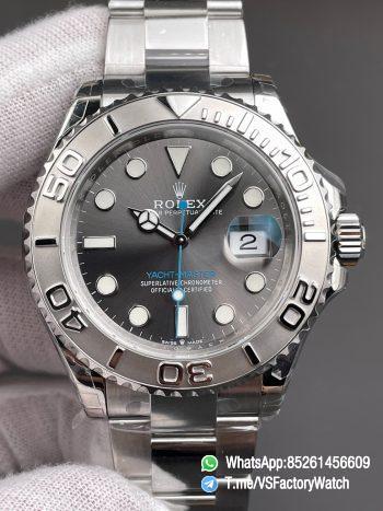VSF Watches Rolex Yacht Master 116622 Gray Dial with Blue Second Hand 904L Steel Case and Bracelet DanDong 3135 Movement 00
