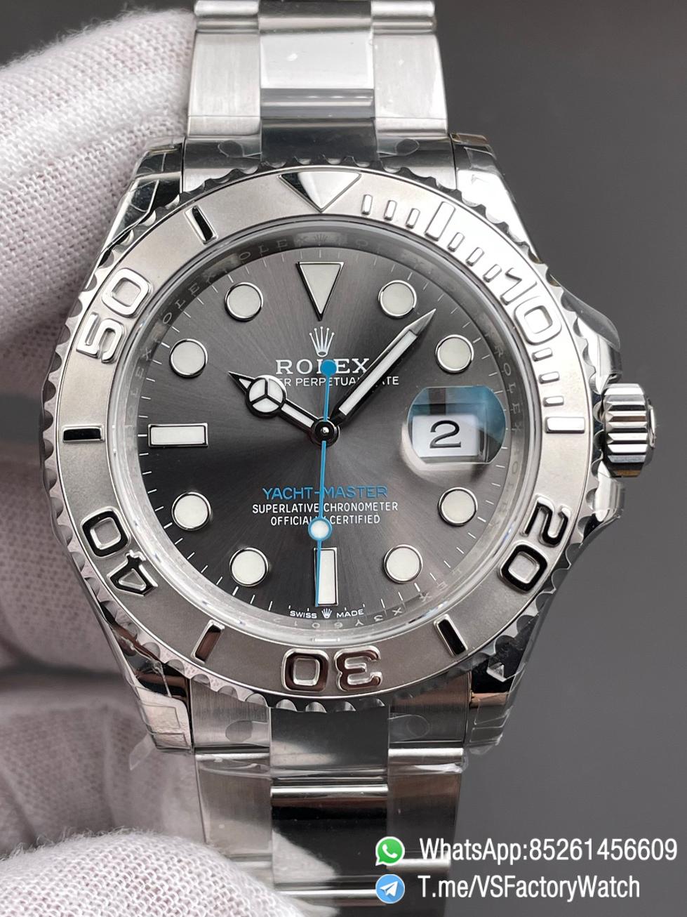 VSF Watches Rolex Yacht Master 116622 Gray Dial with Blue Second Hand 904L Steel Case and Bracelet DanDong 3135 Movement 00 VSF Watches Rolex Yacht Master 116622 Gray Dial with Blue Second Hand 904L Steel Case and Bracelet DanDong 3135 Movement 00