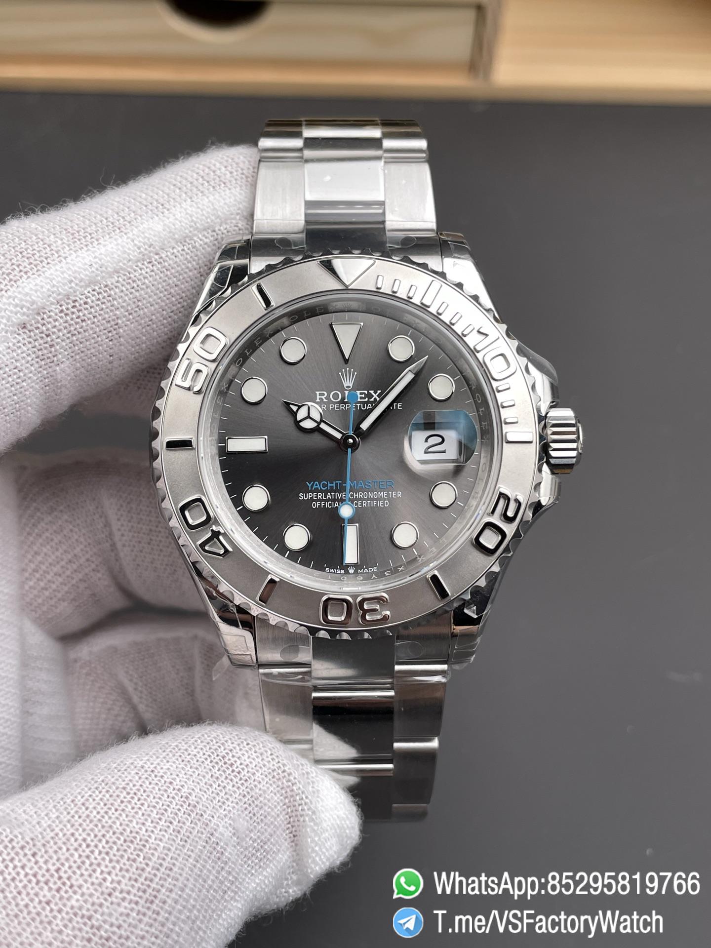 VSF Watches Rolex Yacht Master 116622 Gray Dial with Blue Second Hand 904L Steel Case and Bracelet DanDong 3135 Movement 01 VSF Watches Rolex Yacht Master 116622 Gray Dial with Blue Second Hand 904L Steel Case and Bracelet DanDong 3135 Movement 01