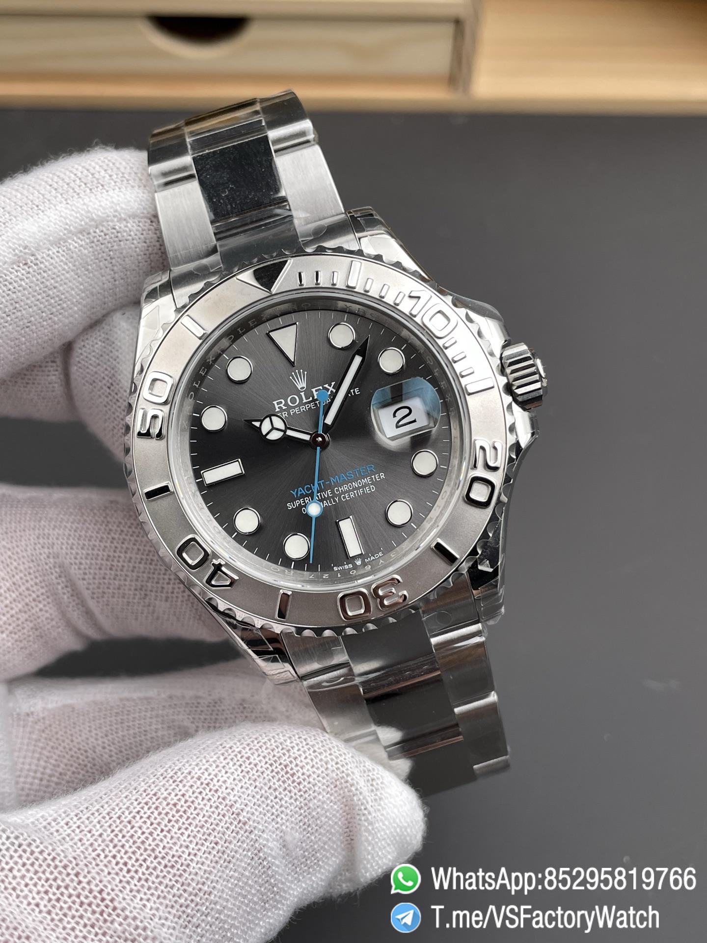 VSF Watches Rolex Yacht Master 116622 Gray Dial with Blue Second Hand 904L Steel Case and Bracelet DanDong 3135 Movement 02 VSF Watches Rolex Yacht Master 116622 Gray Dial with Blue Second Hand 904L Steel Case and Bracelet DanDong 3135 Movement 02