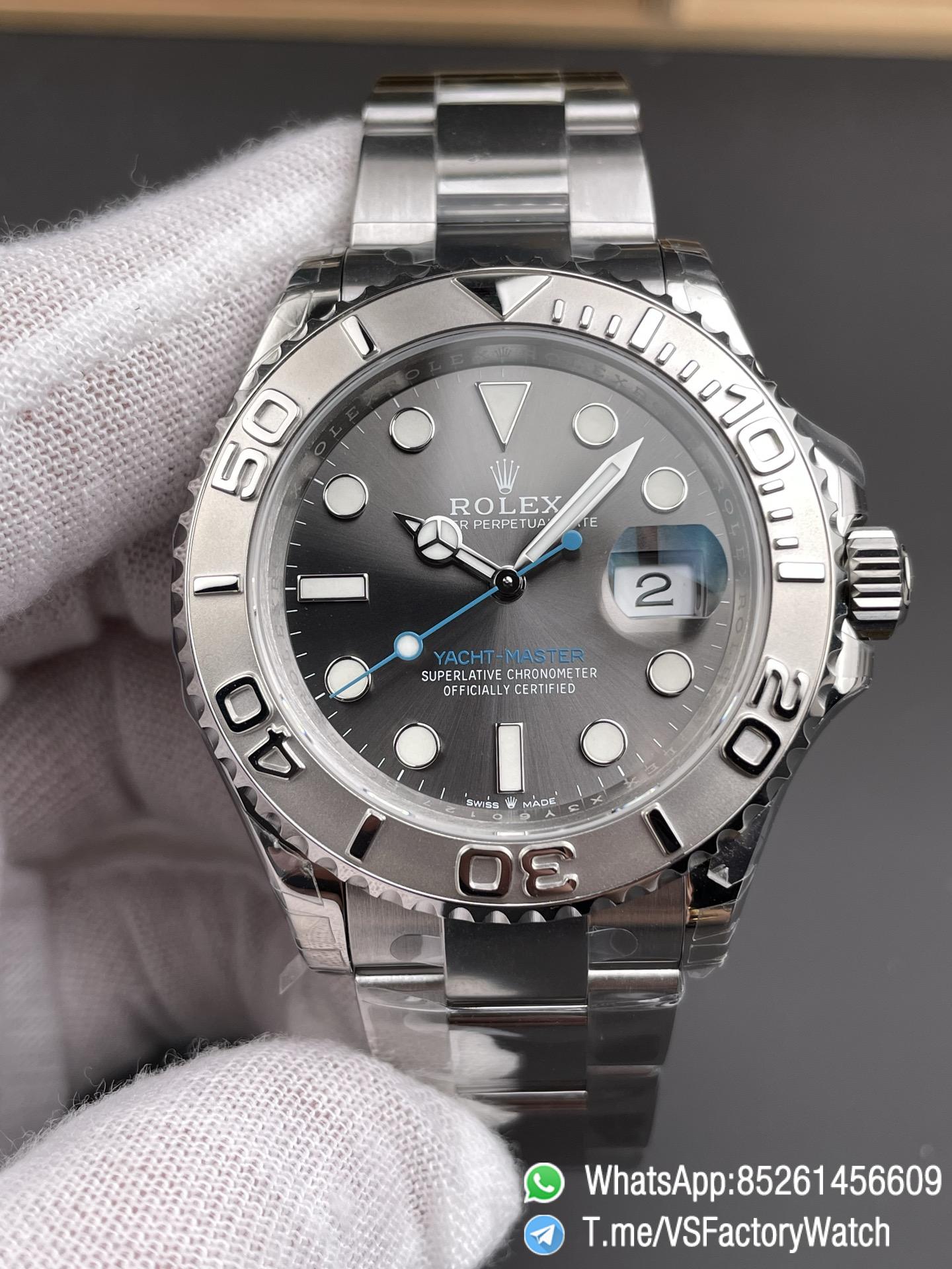 VSF Watches Rolex Yacht Master 116622 Gray Dial with Blue Second Hand 904L Steel Case and Bracelet DanDong 3135 Movement 03 VSF Watches Rolex Yacht Master 116622 Gray Dial with Blue Second Hand 904L Steel Case and Bracelet DanDong 3135 Movement 03