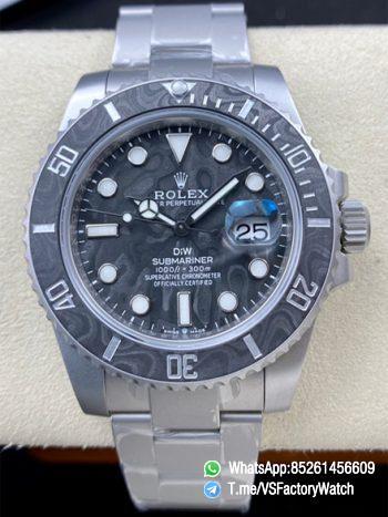 VSF Watches Submariner DIW 40mm Carbon Dial and Bezel Sandblasted Process on Stainless Steel Case and Bracelet DanDong 3135 Movement 00