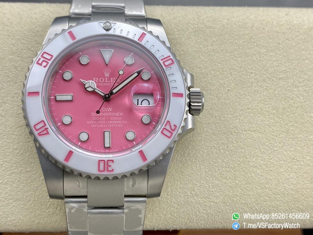 VSF Watches Submariner DIW Pink Dial White Ceramic Bezel Sandblasted Process on Stainless Steel Case and Bracelet DanDong 3135 Movement 11 VSF Watches Submariner DIW Pink Dial White Ceramic Bezel Sandblasted Process on Stainless Steel Case and Bracelet DanDong 3135 Movement 11