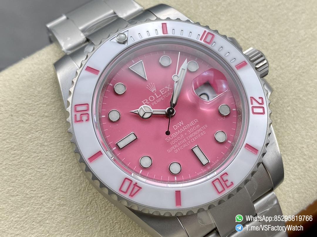 VSF Watches Submariner DIW Pink Dial White Ceramic Bezel Sandblasted Process on Stainless Steel Case and Bracelet DanDong 3135 Movement 12 VSF Watches Submariner DIW Pink Dial White Ceramic Bezel Sandblasted Process on Stainless Steel Case and Bracelet DanDong 3135 Movement 12
