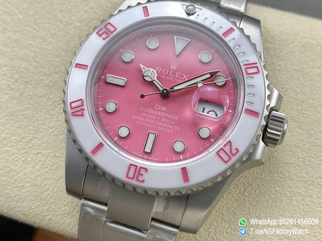 VSF Watches Submariner DIW Pink Dial White Ceramic Bezel Sandblasted Process on Stainless Steel Case and Bracelet DanDong 3135 Movement 13 VSF Watches Submariner DIW Pink Dial White Ceramic Bezel Sandblasted Process on Stainless Steel Case and Bracelet DanDong 3135 Movement 13