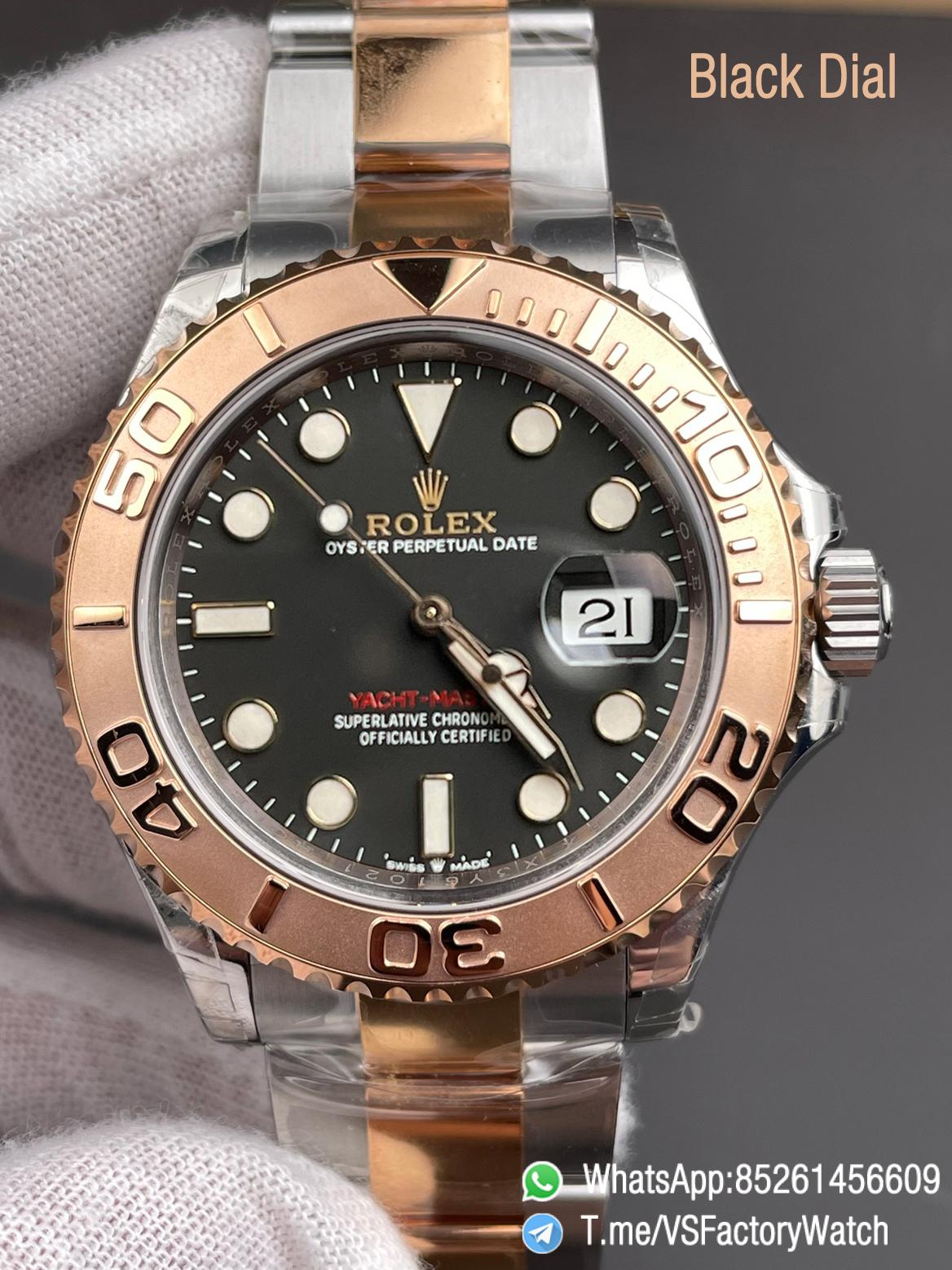 VSF Watches Yacht Master 126621 40mm Brown Dial Rose Gold Bezel 904L Steel Case Rose Gold Steel Bracelet DanDong 3235 Movement 00000 VSF Watches Yacht Master 126621 40mm Brown Dial Rose Gold Bezel 904L Steel Case Rose Gold Steel Bracelet DanDong 3235 Movement 00000