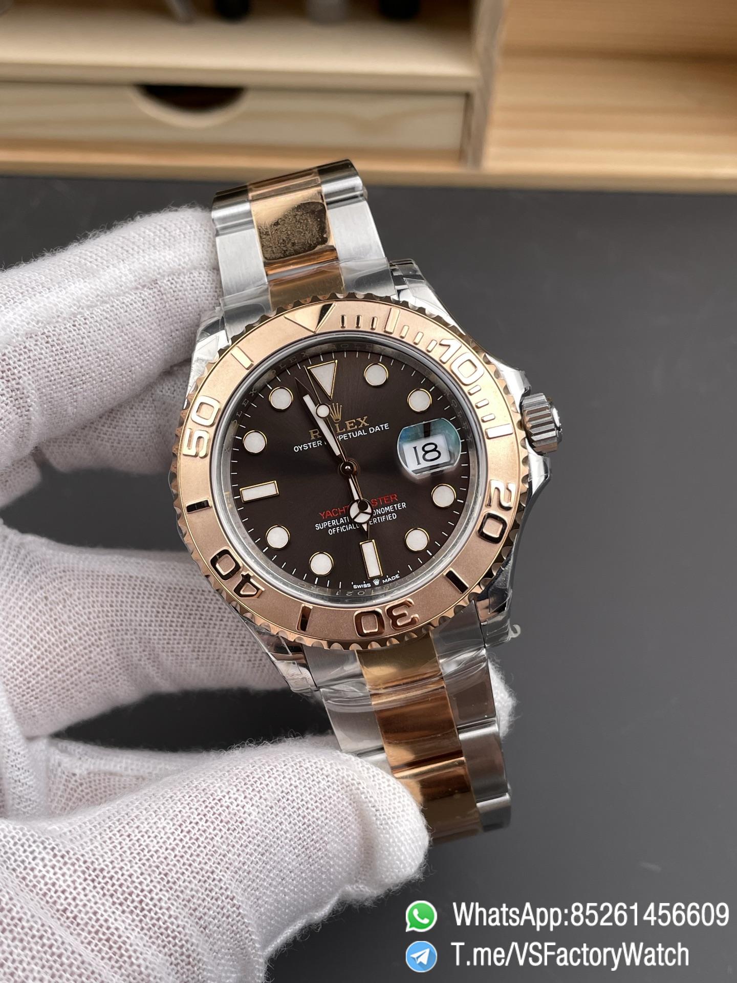 VSF Watches Yacht Master 126621 40mm Brown Dial Rose Gold Bezel 904L Steel Case Rose Gold Steel Bracelet DanDong 3235 Movement 02 VSF Watches Yacht Master 126621 40mm Brown Dial Rose Gold Bezel 904L Steel Case Rose Gold Steel Bracelet DanDong 3235 Movement 02