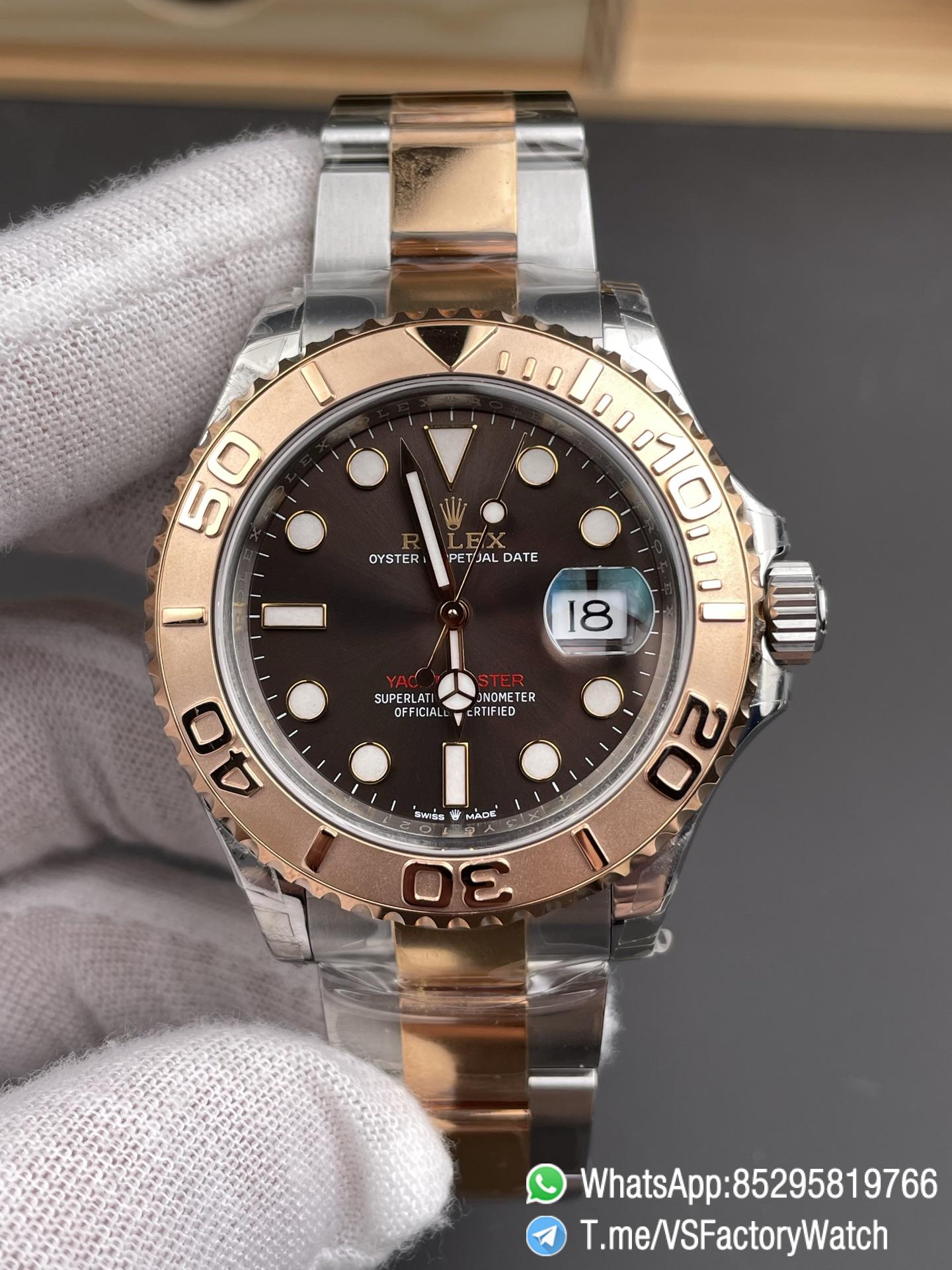 VSF Watches Yacht Master 126621 40mm Brown Dial Rose Gold Bezel 904L Steel Case Rose Gold Steel Bracelet DanDong 3235 Movement 03 VSF Watches Yacht Master 126621 40mm Brown Dial Rose Gold Bezel 904L Steel Case Rose Gold Steel Bracelet DanDong 3235 Movement 03