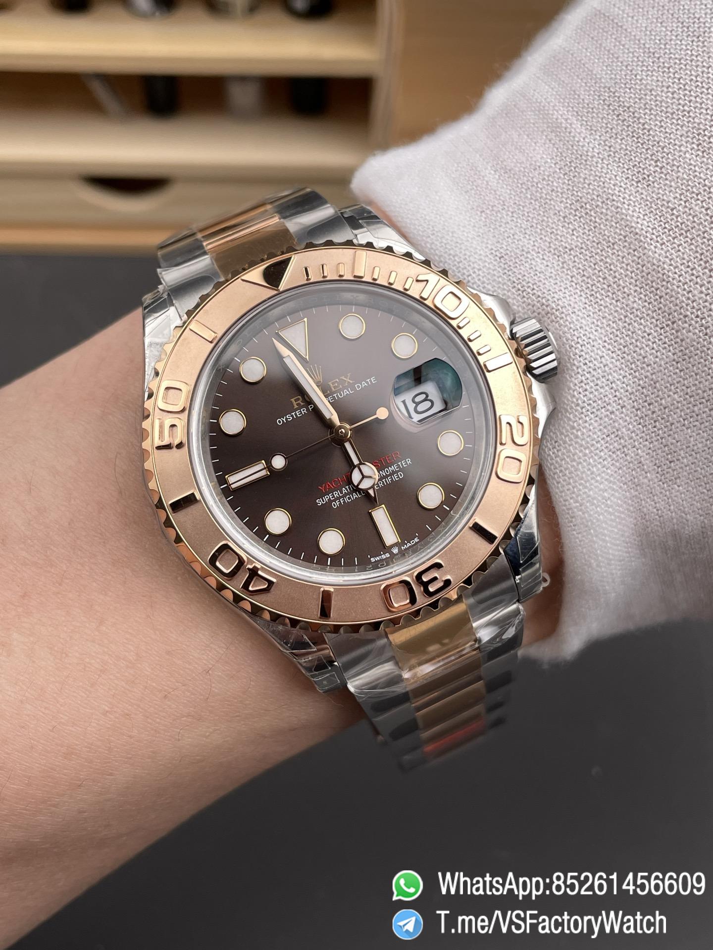 VSF Watches Yacht Master 126621 40mm Brown Dial Rose Gold Bezel 904L Steel Case Rose Gold Steel Bracelet DanDong 3235 Movement 09 VSF Watches Yacht Master 126621 40mm Brown Dial Rose Gold Bezel 904L Steel Case Rose Gold Steel Bracelet DanDong 3235 Movement 09