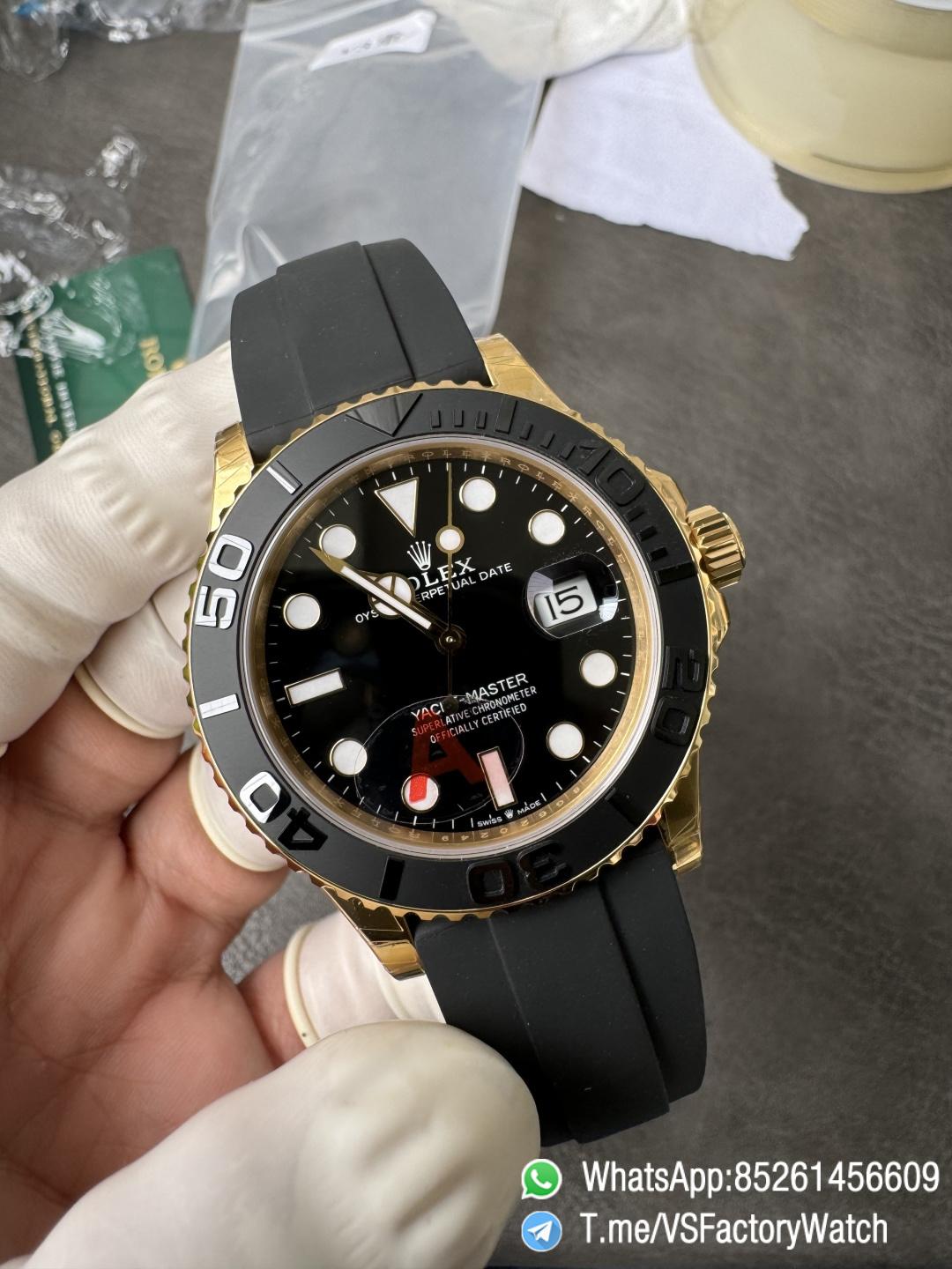 VSF Watches Yacht Master 42mm 226658 Black Dial Yellow Gold Case 3D Black Ceramic Bezel Black Oysterflex Strap DanDong 3235 Movement 02 VSF Watches Yacht Master 42mm 226658 Black Dial Yellow Gold Case 3D Black Ceramic Bezel Black Oysterflex Strap DanDong 3235 Movement 02