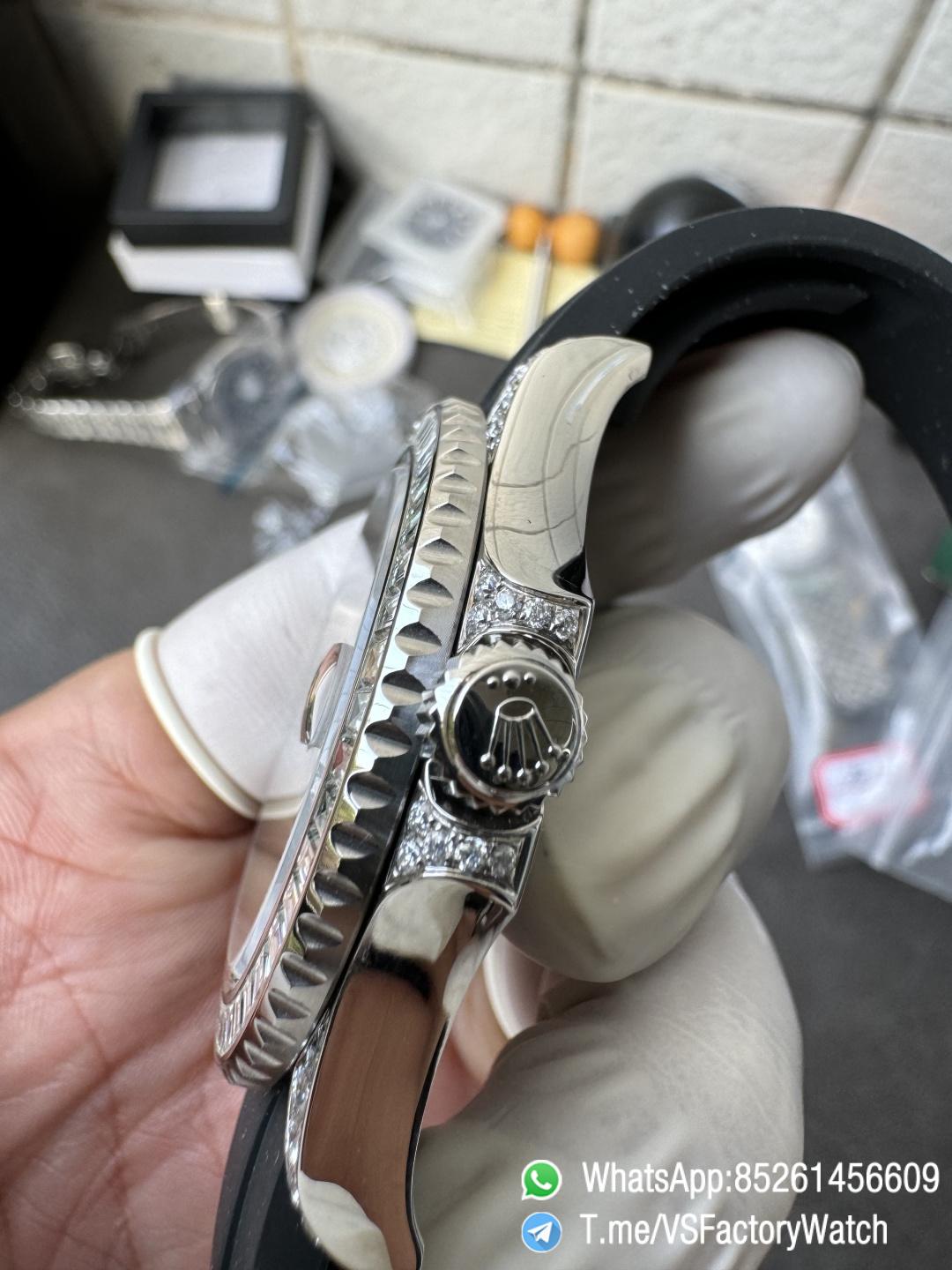 VS Factory Watch Yacht Master 226659 42mm Gain Weignt 147g Moissanite Diamonds Bezel Black Dial Oysterflex Strap DanDONG 3235 Movement 11 VS Factory Watch Yacht Master 226659 42mm Gain Weignt 147g Moissanite Diamonds Bezel Black Dial Oysterflex Strap DanDONG 3235 Movement 11