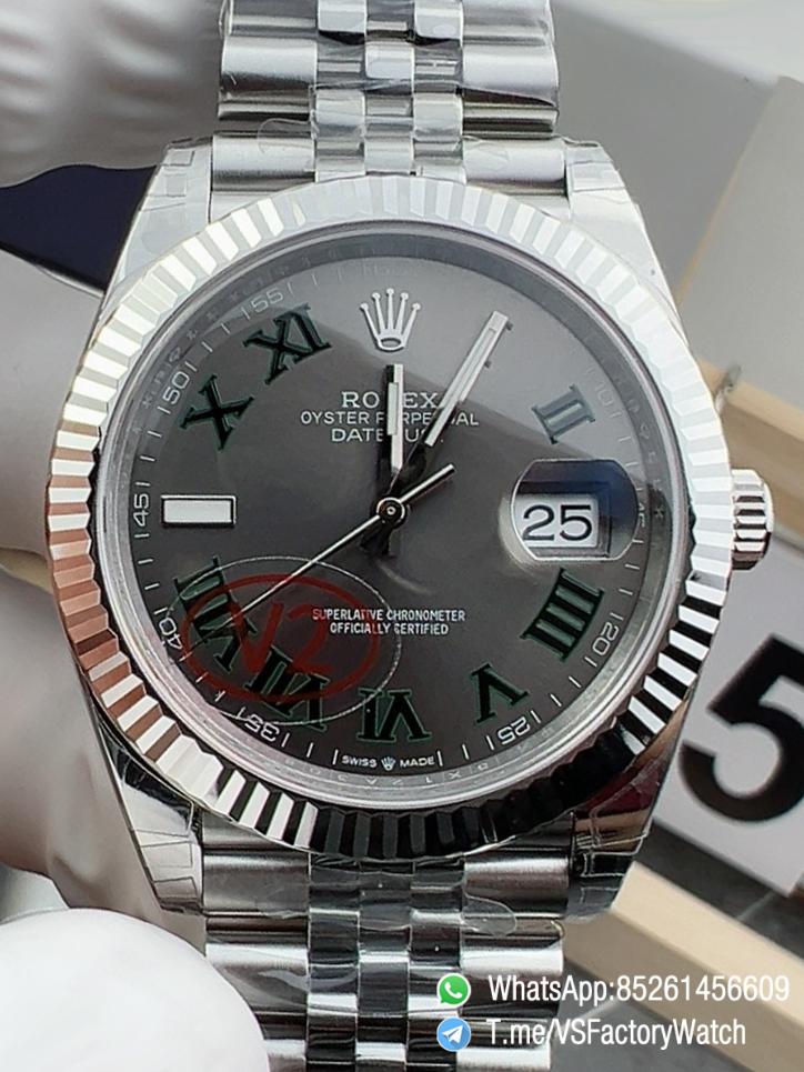 VSF DateJust 41 Wimbledon V2 133g Ref 126334 Gray Dail with Roma Hour Markers 904L Jubilee Bracelet DanDong 3235 Movement 00 VSF DateJust 41 Wimbledon V2 133g Ref 126334 Gray Dail with Roma Hour Markers 904L Jubilee Bracelet DanDong 3235 Movement 00