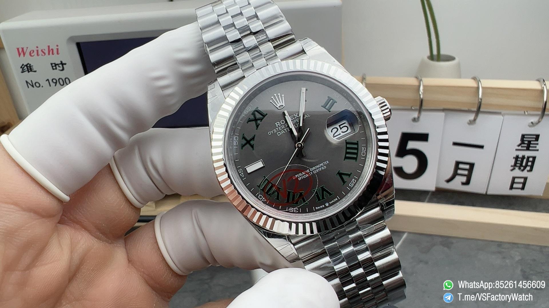 VSF DateJust 41 Wimbledon V2 133g Ref 126334 Gray Dail with Roma Hour Markers 904L Jubilee Bracelet DanDong 3235 Movement 01 VSF DateJust 41 Wimbledon V2 133g Ref 126334 Gray Dail with Roma Hour Markers 904L Jubilee Bracelet DanDong 3235 Movement 01