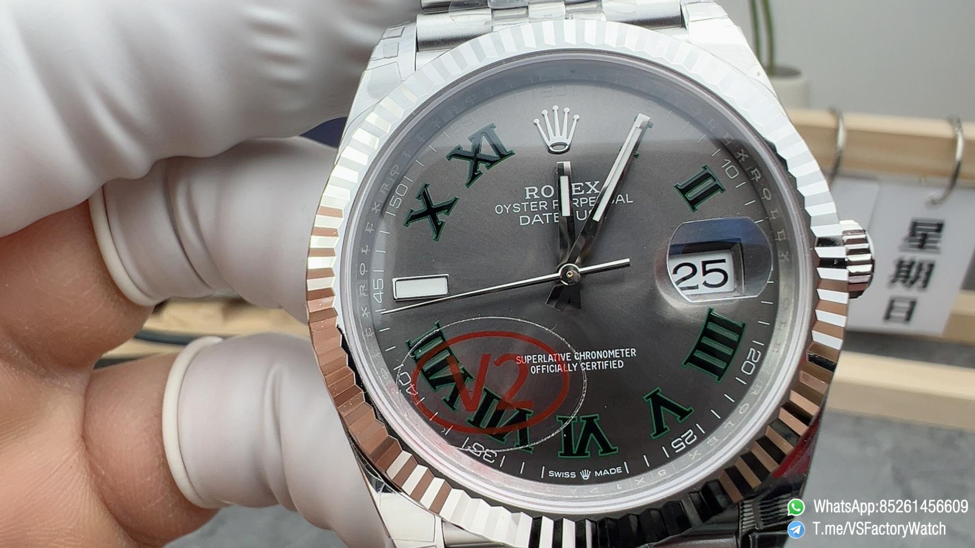 VSF DateJust 41 Wimbledon V2 133g Ref 126334 Gray Dail with Roma Hour Markers 904L Jubilee Bracelet DanDong 3235 Movement 02 VSF DateJust 41 Wimbledon V2 133g Ref 126334 Gray Dail with Roma Hour Markers 904L Jubilee Bracelet DanDong 3235 Movement 02