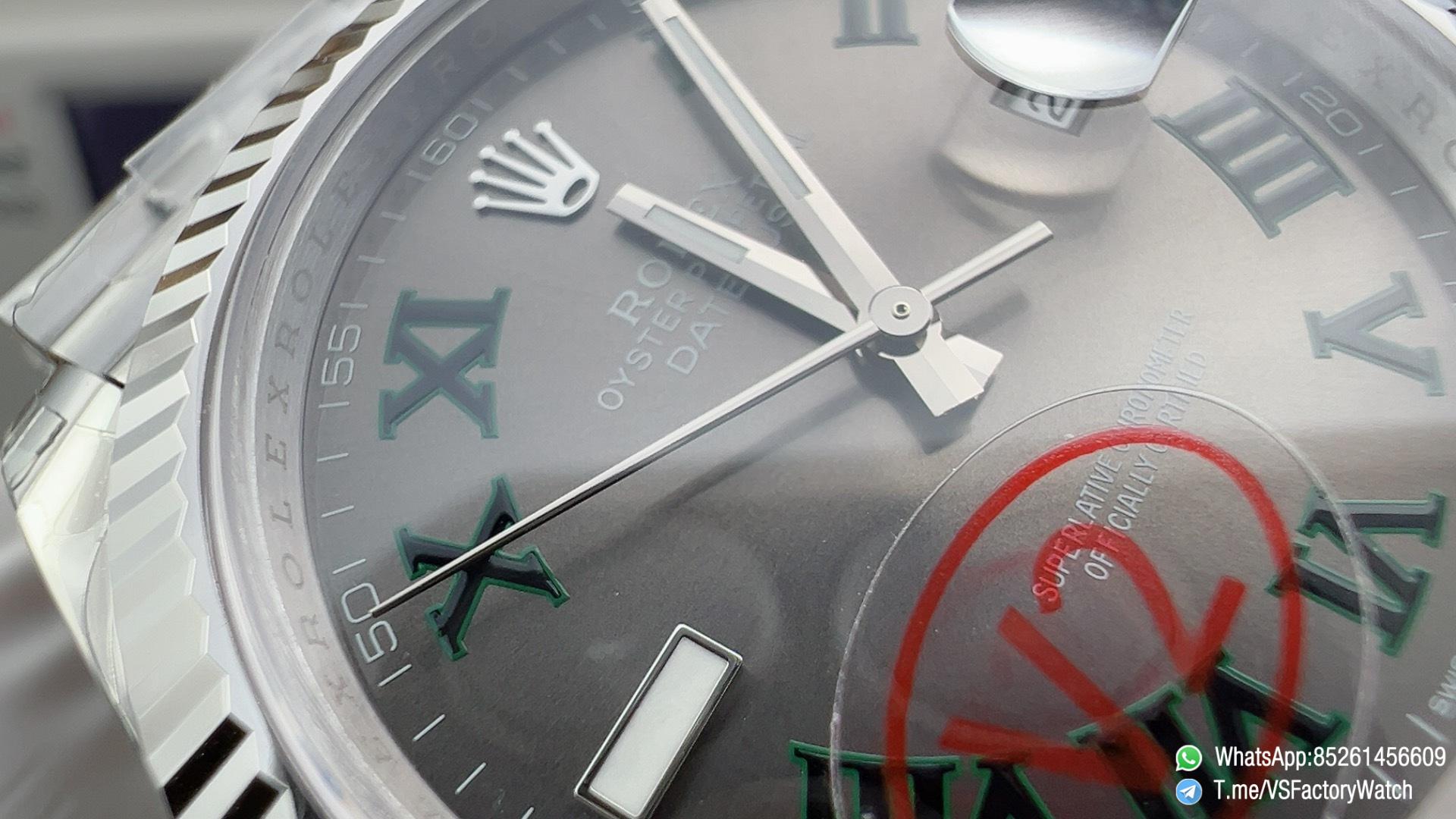 VSF DateJust 41 Wimbledon V2 133g Ref 126334 Gray Dail with Roma Hour Markers 904L Jubilee Bracelet DanDong 3235 Movement 03 VSF DateJust 41 Wimbledon V2 133g Ref 126334 Gray Dail with Roma Hour Markers 904L Jubilee Bracelet DanDong 3235 Movement 03